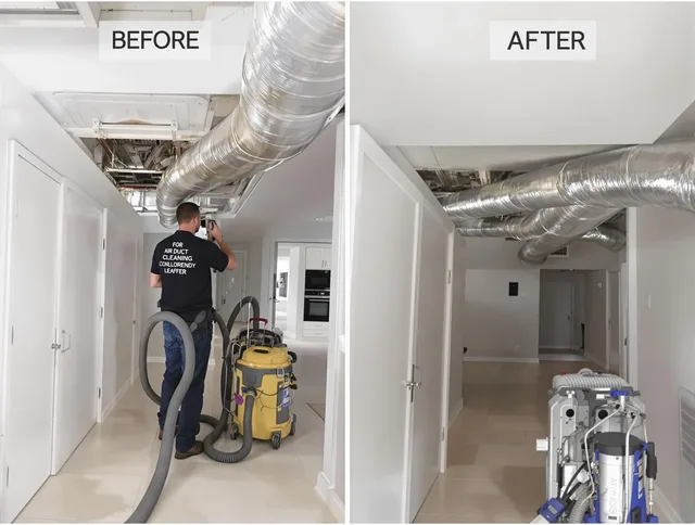 Hanson Air Duct Cleaning professional performing thorough air duct cleaning in Hanson