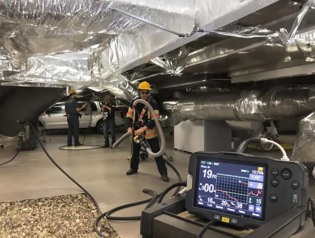 Professional negative pressure duct cleaning by Hanson Air Duct Cleaning in Hanson